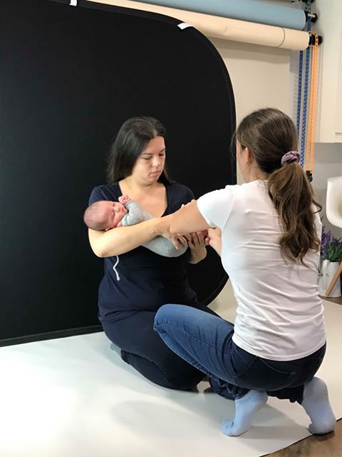 behind the scenes newborn shoot