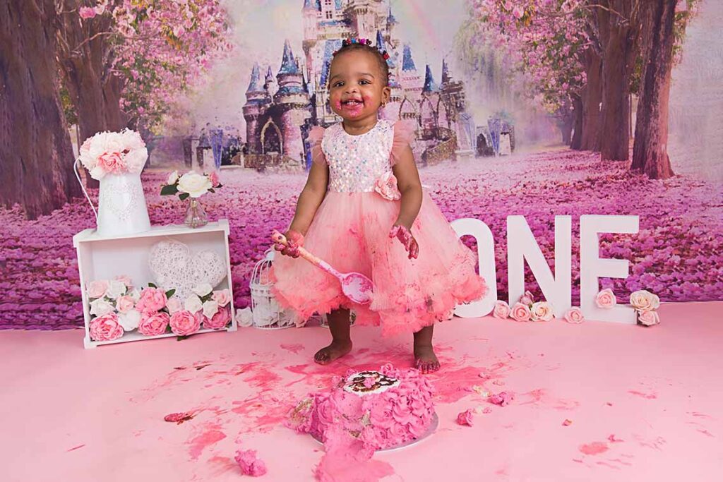 Princess London's 1st Birthday Cake Smash - Custom Creative Themes!