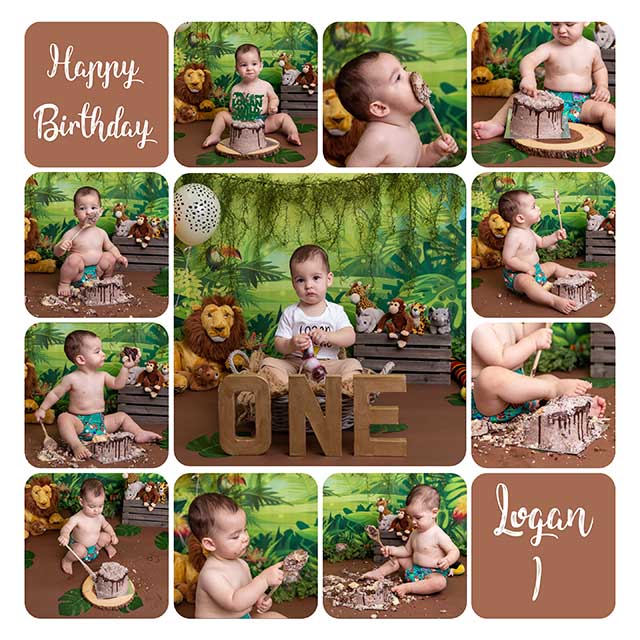 cake smash collage