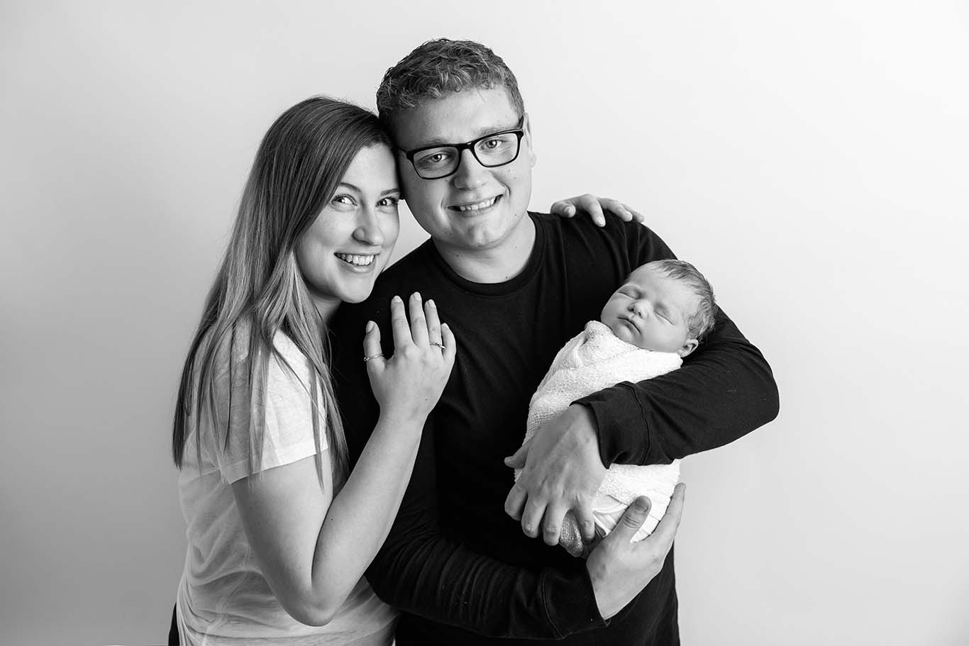 family photograph with newborn