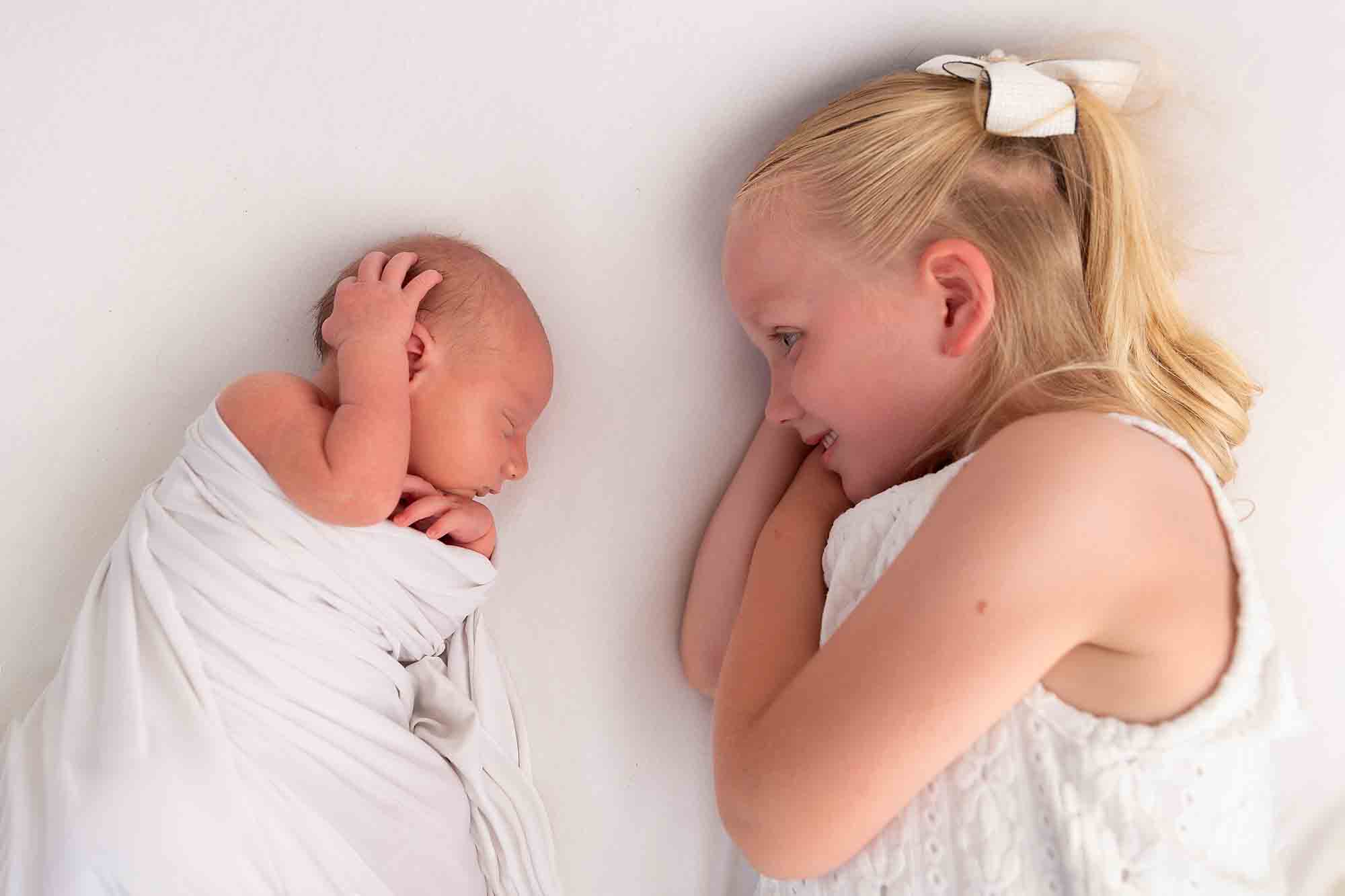 newborn and sister photo